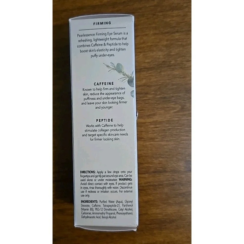 Pearlessence Firming Eye Serum Caffeine + Peptide 1oz NEW IN BOX